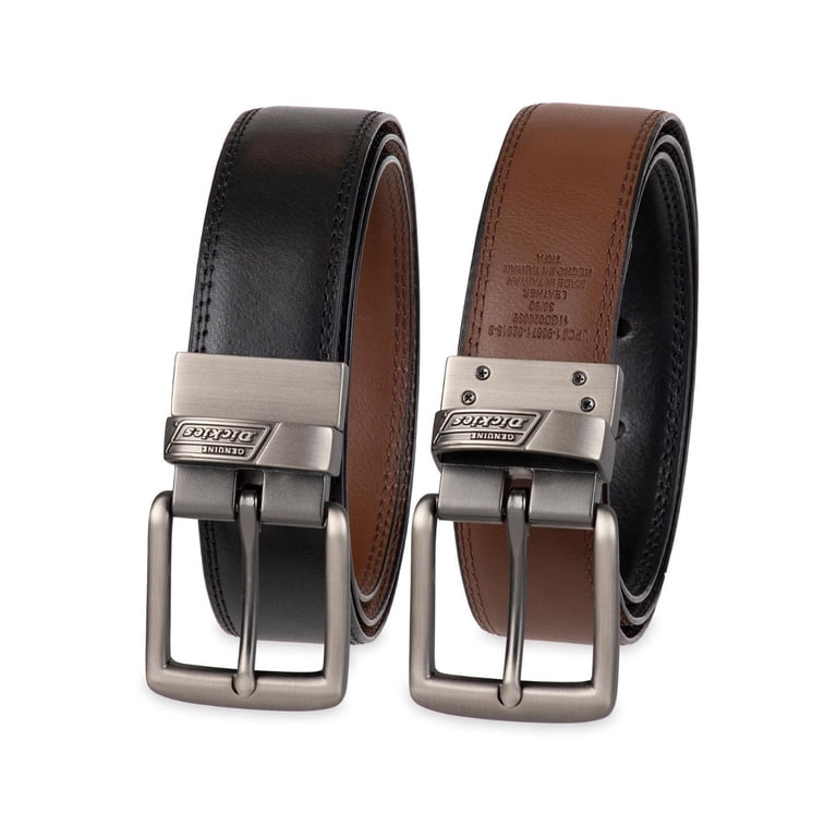 Genuine Dickies Reversible Leather Belt, Black & Brown photo 4
