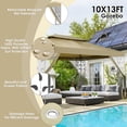 thumbnail image 5 of SANOPY 10'x13.3' Metal Patio Gazebo, Outdoor Gazebo Canopy Tent for Backyard with Mesh Curtains, Gazebos Shelter with Display Shelves, Steel Frame, Patio Covers for Tailgate, 5 of 9