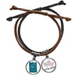 thumbnail image 1 of Electric Guitar Music Instruments Blue Pattern Bracelet Rope Hand Chain Leather Princess Wristband, 1 of 2