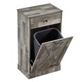 HUTWIFE Kitchen Tilt Out Trash with Hideaway Drawer, Farmhouse