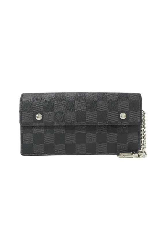 Pre-Owned Louis Vuitton Damier Graphite Portefeuille Accordon N60023 Wallet