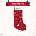 thumbnail image 3 of Picia Playful Red Cartoon Faces for 18in Christmas Stockings, Xmas Stocking for Kids, Holiday and Family Stocking for Fireplace or Party Decoration, 3 of 7