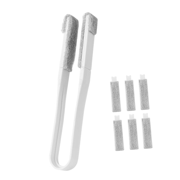 Limpiador de persianas, cepillo de limpieza versátil y cómodo para teclados. blanco