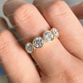 thumbnail image 5 of CHIRAGEMSJEWELS Four Moissanite Engagement Ring, Bezel setting Moissanite Engagement Ring, Classic Vintage Moissonite Wedding Ring, Bridal Ring Gift For Her, 5 of 5