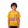 thumbnail image 4 of Toddler Boy Shirts Kids Independence Day Patriotic Casual Tee Shirt Stars and Stripes Usa 250Th Anniversary Crew Neck Short Sleeve for Boys Girls Yellow 12 Years-13 Years, 4 of 4