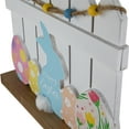 thumbnail image 5 of Northlight Happy Easter Bunny with Picket Fence Decoration - 11.75", 5 of 7