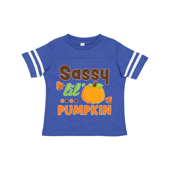 Inktastic Thanksgiving Sassy Lil Pumpkin with Fall Leaves Girls Toddler T-Shirt
