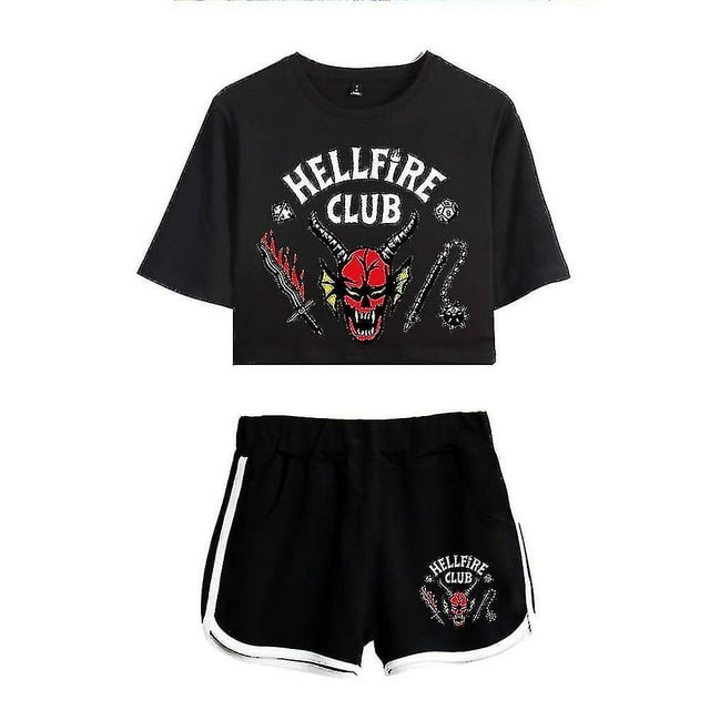 Stranger Things Saison 4 Hellfire Club Crop Shorts A