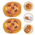 thumbnail image 4 of Modelo de simulación de tarta de huevo, decoración de tarta de huevo falsa, accesorio para tarta de fruta, modelo de postre de imitación, 2 uds., 4 of 6