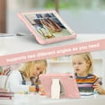 thumbnail image 4 of iPad 5th/6th Generation (9.7 inch, 2017/2018) Case,Dteck Shockproof Rubber 3-layer Protection Armor Hybrid Kickstand Protector Cover for iPad Air 2/iPad Pro 9.7" ,Pink, 4 of 7