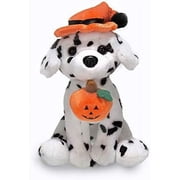 Made By Aliens Halloween Pawpals 8 inches Puppy Dog Plush Stuffed Toy Comes with Hat and Halloween Jack O Lantern - Pumpkin for Kids on This Holiday (Dalmatian)