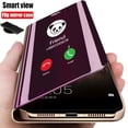 thumbnail image 2 of Funda de teléfono con tapa inteligente para iPhone X XR XS 5 5S SE 7 8 6 6S Plus 11 12 13 Mini Pro Max 2020, funda con soporte de pie para ventana de espejo Tan Jianjun unisex, 2 of 2