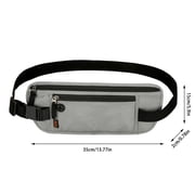 Tiannnnntoy Unisex Large Capacity Lightweight Durable Oxford Cloth Running Belt, Gray, 1 Pack
