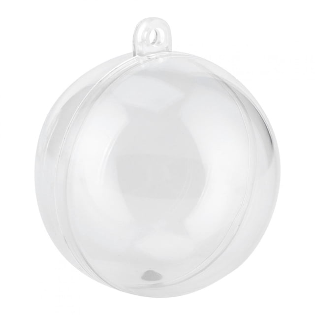 Reusable 10 Pairs Plastic Ball, DIY Craft Ornament Bauble Sphere, Wedding for Christmas