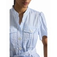thumbnail image 4 of Derek Lam 10 Crosby womens  Clynton Pintuck Stripe Shirtdress, 4, White, 4 of 5