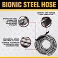 thumbnail image 6 of Premium 25 Ft Metal Garden Hose with Nozzle, 304 Stainless Steel, Kink , Lightweight, Heavy Duty, 6 of 7