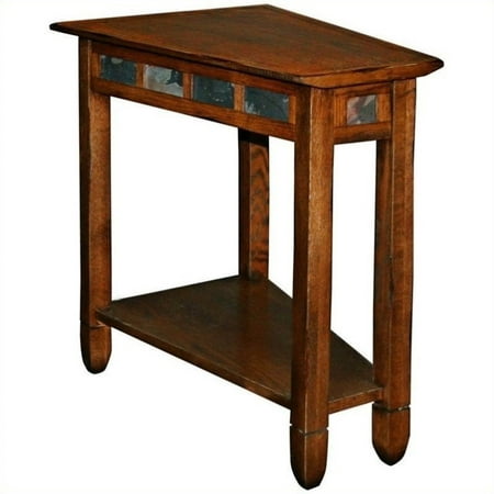 Leick Furniture Rustic Slate Recliner Wedge End Table In Rustic