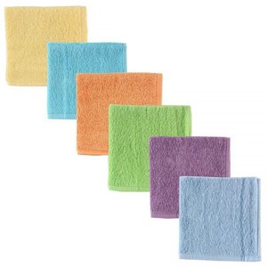 Luvable Friends Cotton Baby Washcloths, Yellow