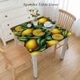 thumbnail image 2 of nygtbtfer Round Tablecloth Reusable Washable Polyester Tablecloth Decorative Fabric Table Cover for Home Weddings Party, Yellow Lemons and White Flowers with Green Leaves, 2 of 7