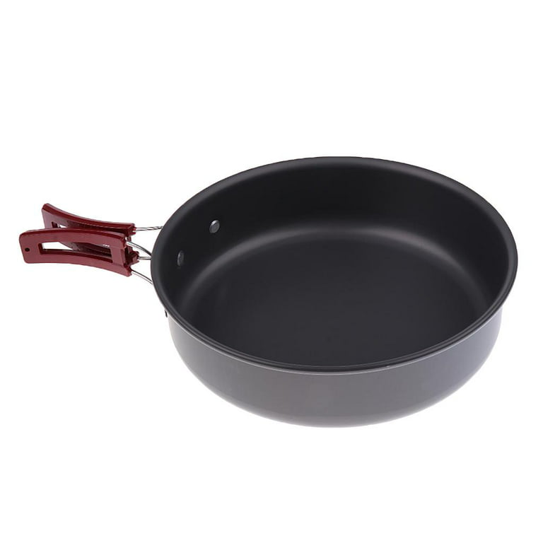 IMIKEYA Camping Frying Pan Stainless Steel Grilling Pan with  Folding Handle Portable Camp Pan Cooking Equipment for Outdoor Camping  Hiking Picnic Cooking Egg Steak Backpacking Skillet : Sports & Outdoors