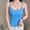 Blue, variant on Womens Black U-Neck Ribbed Tank Top Seamless Nylon Spandex Slim Fit Stretchy Sleeveless Undershirt Casual Workout T-Shirt,Size Free Size
