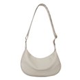 thumbnail image 1 of Bolso de media luna para mujer Bolso cruzado de moda Bolso de mensajero de media luna (Blanco), 1 of 6