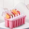 thumbnail image 1 of Moldes Para Paletas Bandeja de moldes de paletas de hielo de bricolaje para el hogar para hacer helados de silicona (rosa de 12 celdas) Sywqhk Libre de BPA, 1 of 7