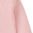 thumbnail image 5 of KAUOD Girls Ribbed Sweater Bell Long Sleeve Stretchy Turtleneck Pullover Sweaters Kids Plain Fall Warm Tops Casual Clothes, 5 of 9