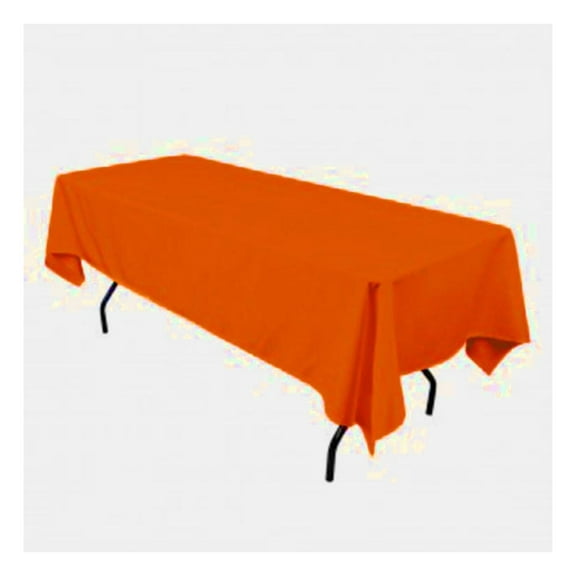 Exlonjet Fabric & Foam Inc Tablecloth Polyester Rectangular Seamless 60x90 Inch, Burnt Orange