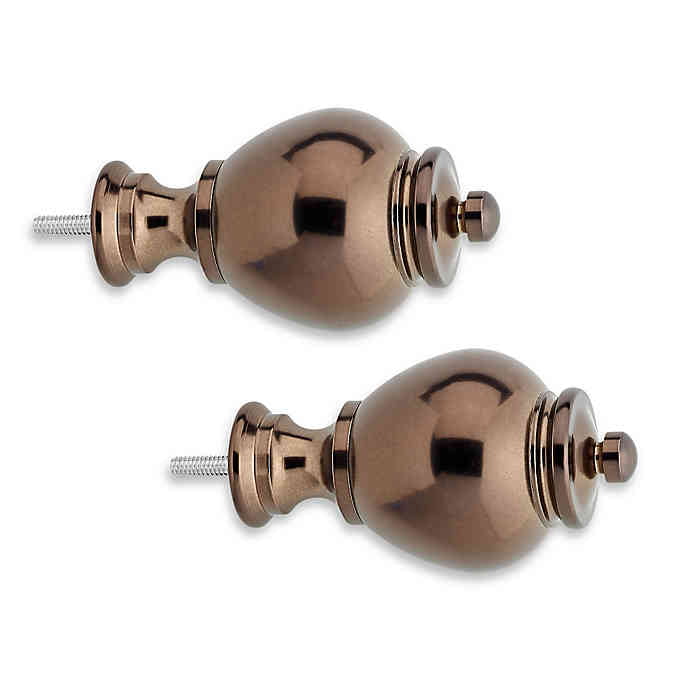 Cambria Premier Apothecary Finials in Warm Gold or Oil Rubbed Bronze Set of 2 