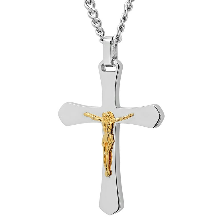 Mens cross hot sale necklace walmart