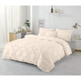 thumbnail image 4 of Kotton Culture 600TC 1Pc Pinch Pleated Duvet Cover Only 100% Egyptian Cotton (Ivory, Oversized King), 4 of 4
