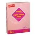 Staples Pastel Colored Copy Paper 8 1/2" x 11" Pink 500/Ream (14779