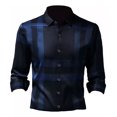 thumbnail image 1 of Camisas De Vestir De Seda Para Hombre, Camisas A Cuadros Cas, 1 of 8