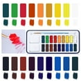 thumbnail image 3 of ULTNICE Watercolor Paint Set with 18 Colors and Brush in Tin Metal Blue Iron Box for Painting 12L x, 3 of 8