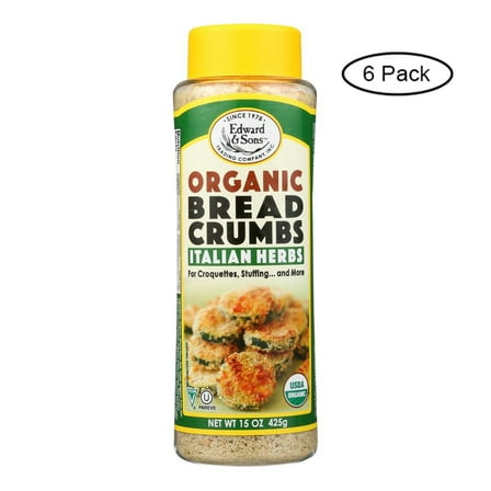 Edward and Sons Organic Italian Herb Breadcrumbs - Case of 6 - 15 oz.