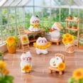 thumbnail image 4 of Dusknt Sunflower Resin Figurines, Cute Mini Ornaments, Assorted Style Desk Room Decor, Tiny Diy Accessories for Dollhouse, Terrarium and Micro Landscape Decoration, 4 of 4