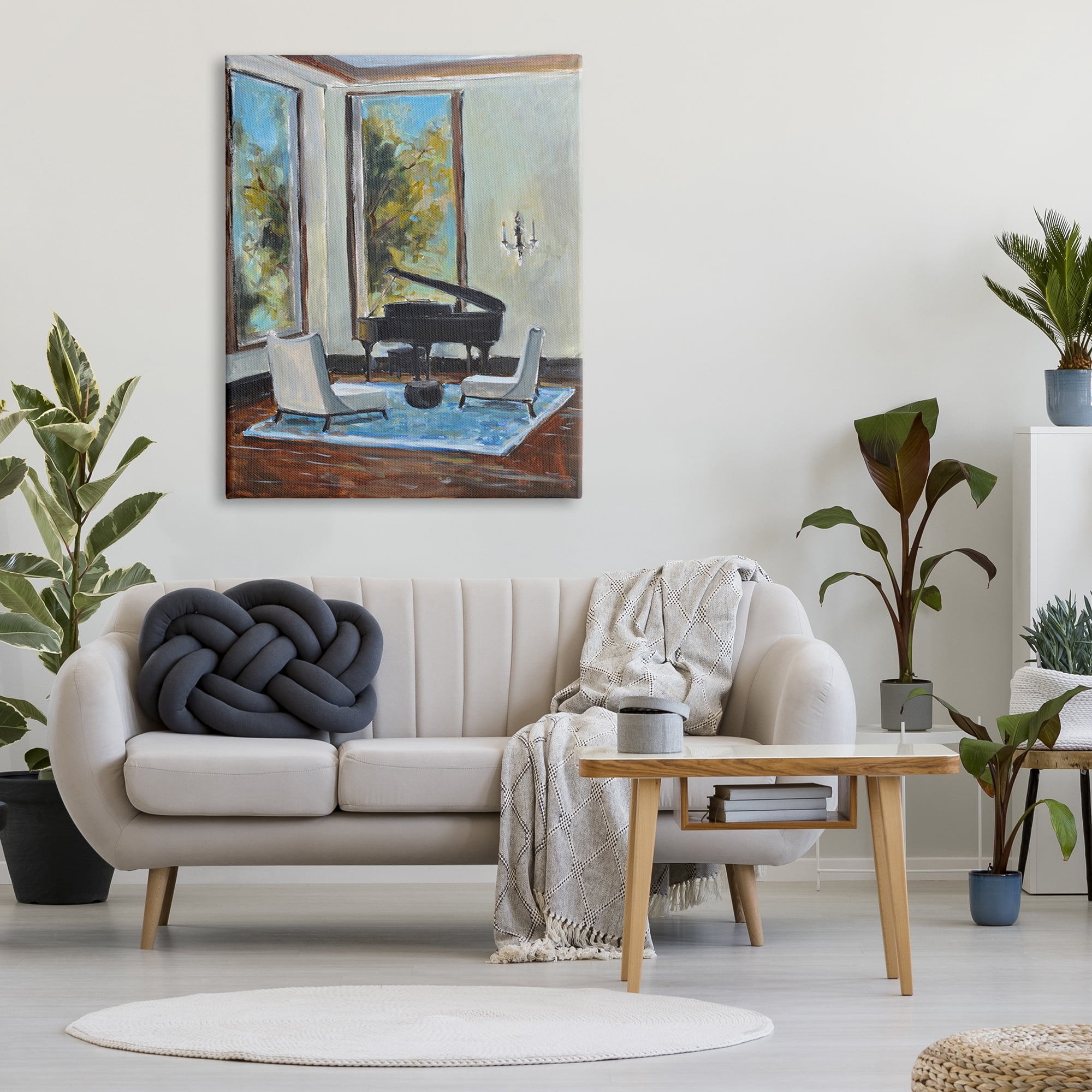 Stupell Industries Traditional Home Interior Grand Piano Musical Instrument, 36 x 48, Design by Allayn Stevens