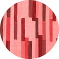 thumbnail image 1 of Ahgly Company Indoor Round Abstract Red Contemporary Area Rugs, 4' Round, 1 of 4