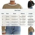 thumbnail image 3 of Rutainlusire Womens Trendy Loose Comfy Crew Neck Sweaters Women's Casual Heart Printing Round Neck Fashion Long Sleeved Pullover Sweater Top, 3 of 6