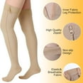 thumbnail image 3 of EIGTHTAIL 2 Pairs Zipper Compression Socks Thigh High 20-30 mmHg Compression Socks Closed Toe Thigh High Compression Stockings, 3 of 6