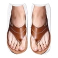thumbnail image 2 of Under $5 Socks Brown 3D Pattern Sandals Print Socks Running Socks Women Personality Low Ankle, 2 of 3