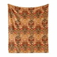 thumbnail image 1 of African Soft Flannel Fleece Throw Blanket, Motif with Pattern Design, Cozy Plush for Indoor and Outdoor Use, 70" x 90", Sand Brown Orange, by Ambesonne, 1 of 6
