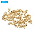 thumbnail image 3 of Uxcell M3x0.5 Eye Screws 50 Pack Hole Bolts Hook Loop Ring Decorative Light Fixture Gold Tone, 3 of 6