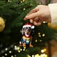thumbnail image 4 of Sombrero de Navidad Perro Dachshund Ganfancp Decoración Colgante Acrílico Plano 1X amuleto, 4 of 6