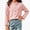 Pink, variant on WAVSUF Girls Ribbed Top, Long Sleeve Bow Decor Mock Neck Winter Fall Warm Pullover Pink 7-8