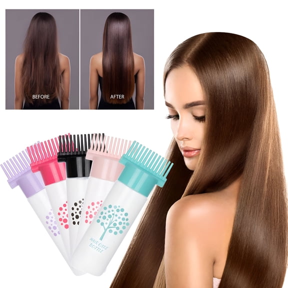 ACDANC Hair Comb Applicator Bottle, Root Comb Applicator Bottle, Hair Color Oiling Bottles Root Comb Squeeze Applicator Bottles With Dots For Hair Dye Coloring & Oiling Care, Hair Bleach