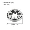 thumbnail image 2 of Uxcell M20 x 1 Metric Left Hand Alloy Tool Steel Machine Thread Round Threading Dies, 2 of 5