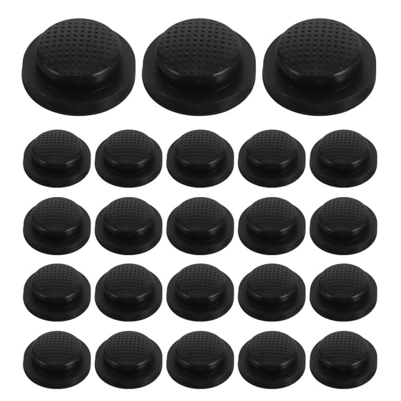 LABSERRON 30 Pcs Capuchons de Bouton de Lampe de Poche Étanches en Caoutchouc Capuchons de Remplacement Compatibles avec de Nombreux Modèles Noir
