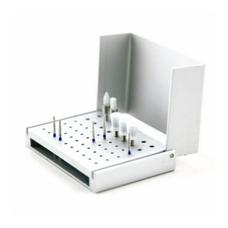 

1 Pc 58 Holes Dental Bur Holder Stand Autoclave Disinfection Box Case Silver
